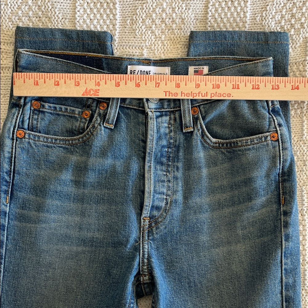 Re/Done Originals High Rise Stretch 2017 Dark Wash Sz 24 - Picture 2 of 10